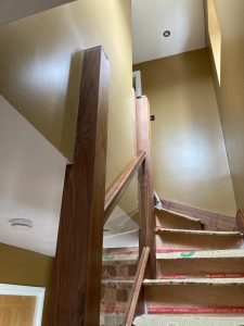 Walnut revamped staircase in leeds